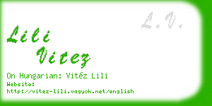 lili vitez business card