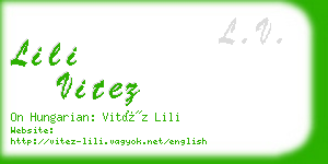 lili vitez business card